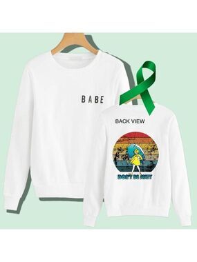 Don’t Be Salty “babe” mental health graphic crewneck sweatshirt size medium